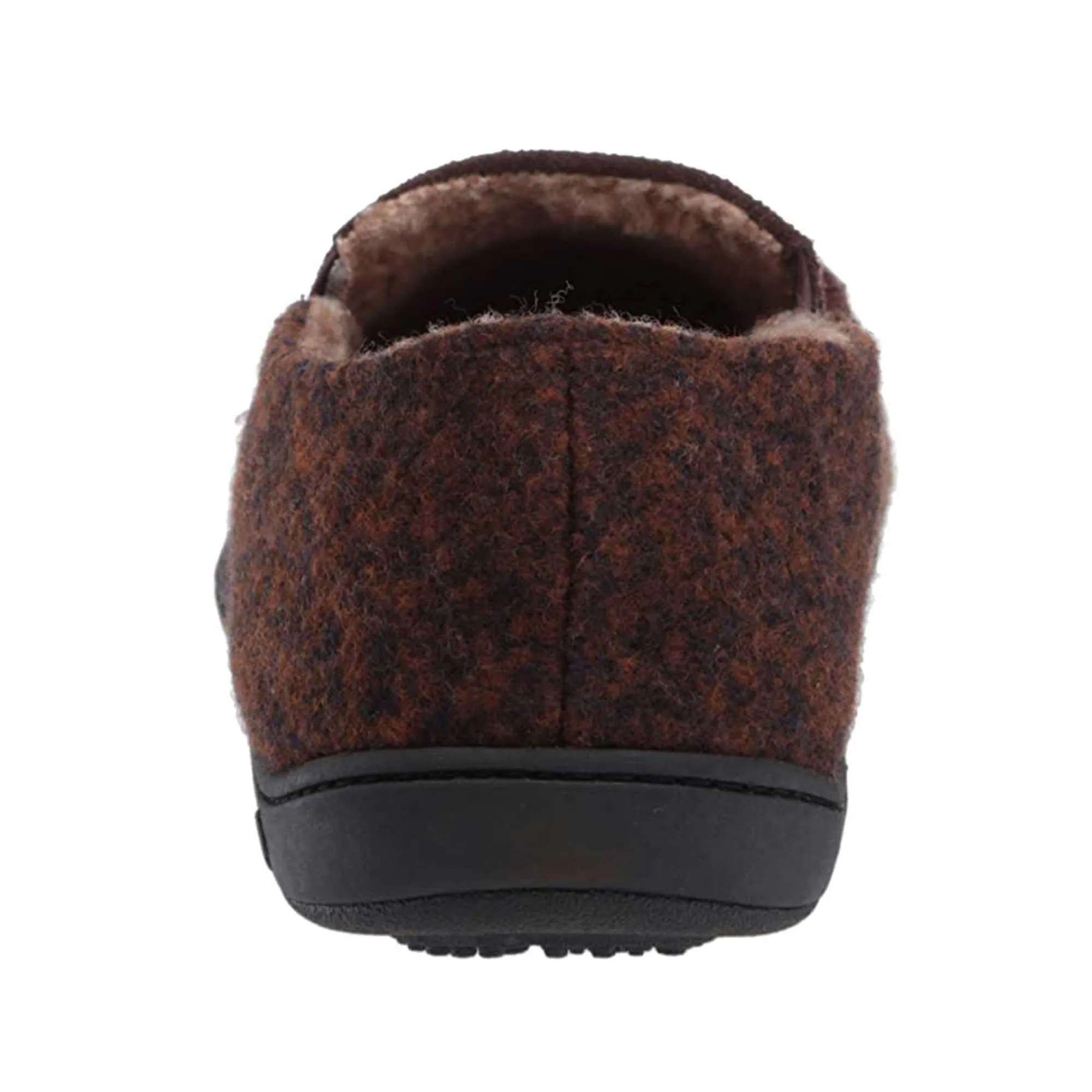 Acorn Men's Crafted Moc Slippers - Suede and Faux Wool, Walnut, X-Large | A19016WALMXL