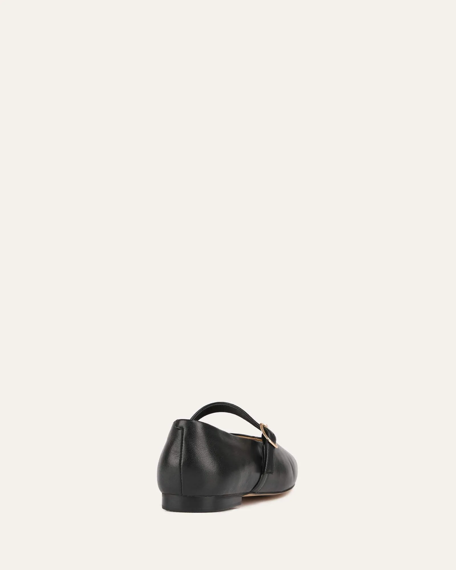 APRIL CASUAL FLATS BLACK LEATHER