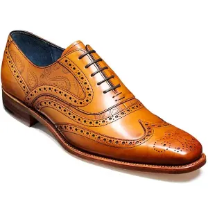 BARKER McClean Shoes - Mens Brogue - Cedar Calf & Paisley Laser