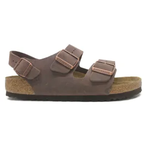 Birkenstock Unisex Sandals Milano BS Casual Buckles Slingbacks Oiled Nubuck - UK 5