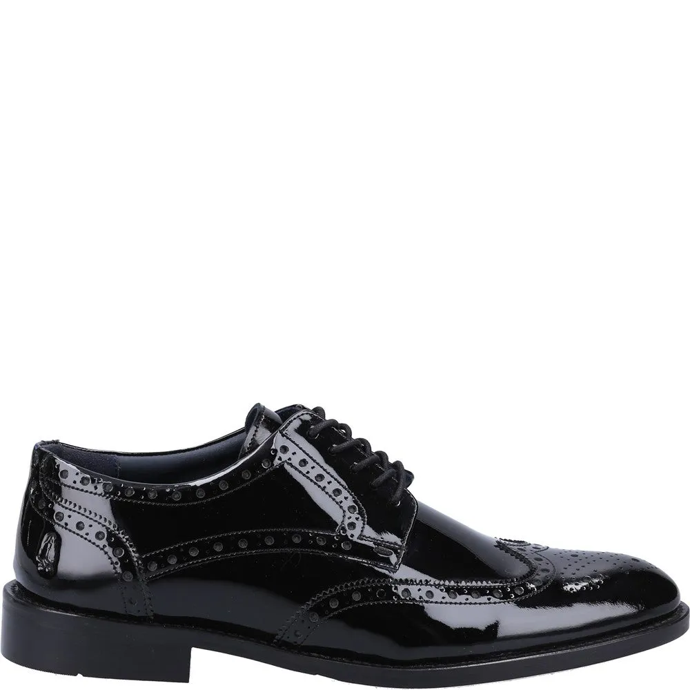 Black Dustin Brogue Patent Shoes