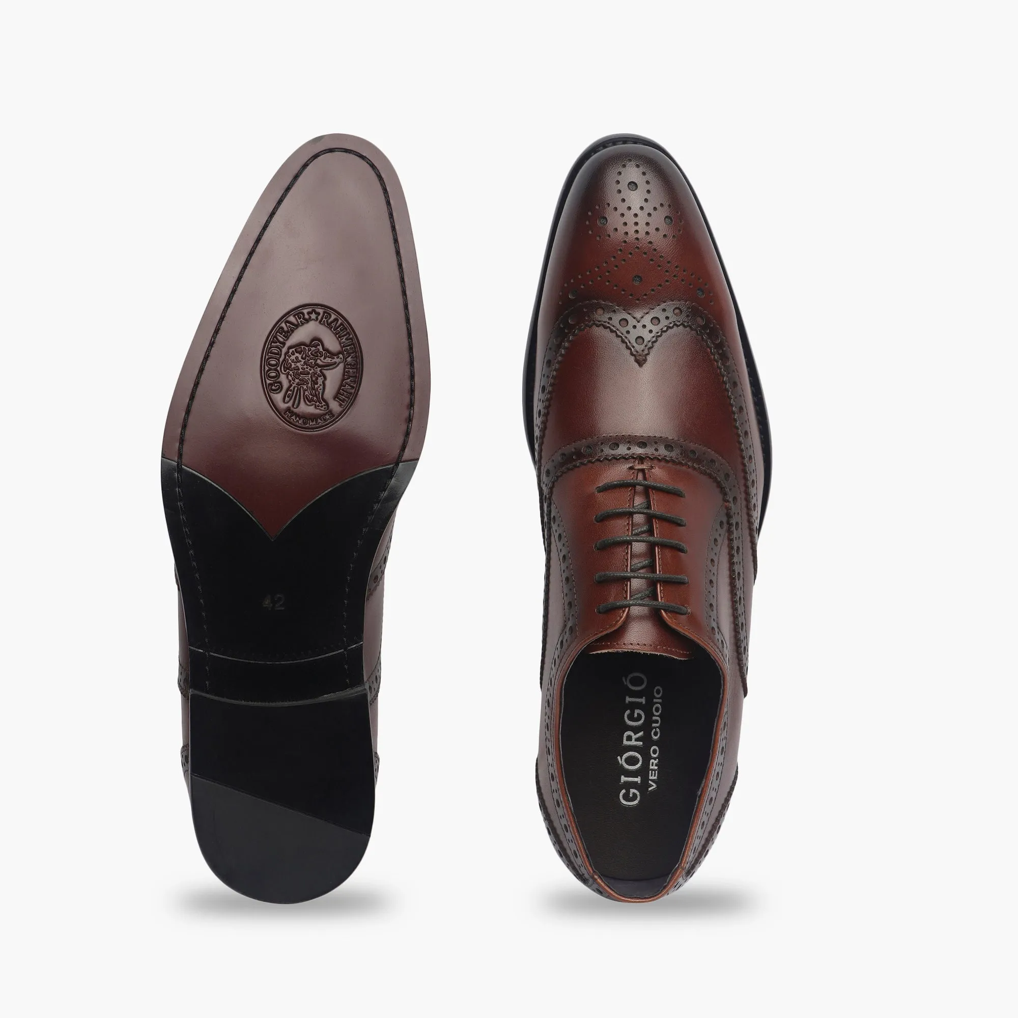 Brushed Leather Brogues