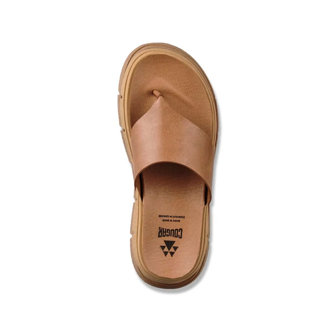 Cougar - Women's Ponyo Luxmotion Leather Thong Sandals (PONYO-TAN)