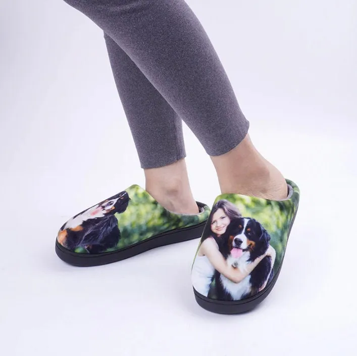 Custom Photo Slippers - Personalized Slippers Gift - Home Shoes for your Company, Event or Wedding - Custom Slides Design Your Own Flipflops