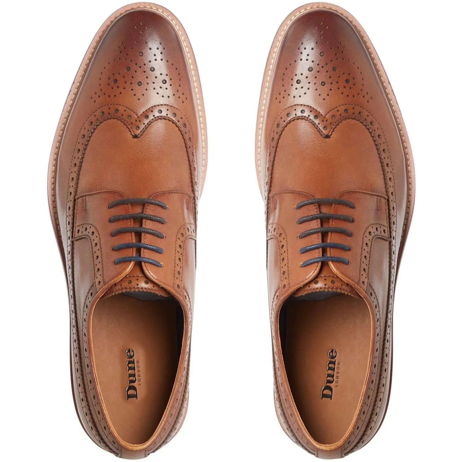 Dune London Superior Leather Wingtip Brogue Shoes