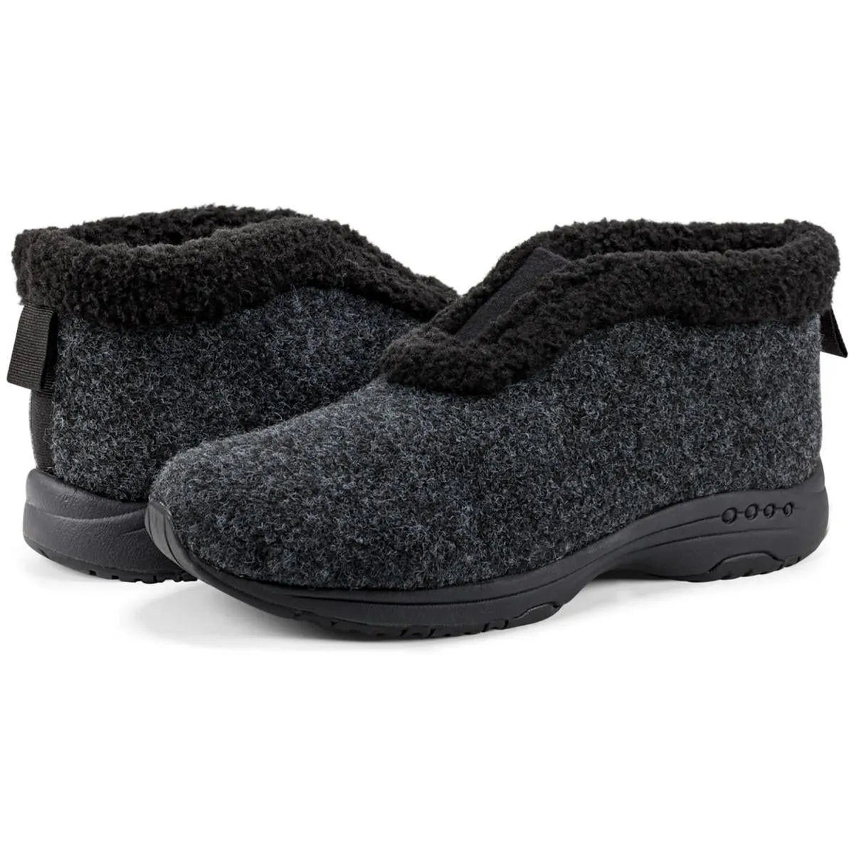 Easy Spirit Womens Treepose 2 Faux Fur Lined Bootie Slippers