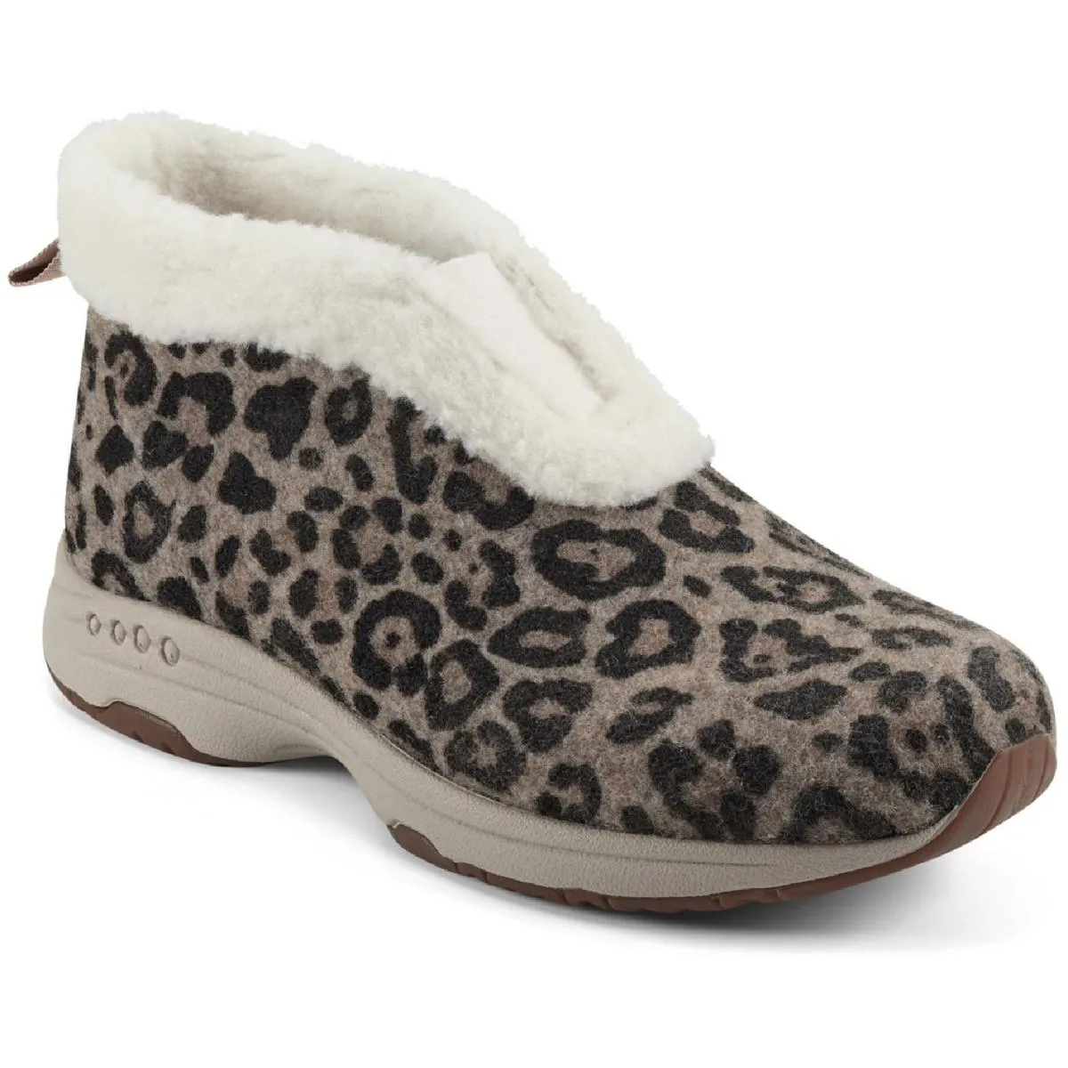 Easy Spirit Womens Treepose 2 Faux Fur Lined Bootie Slippers