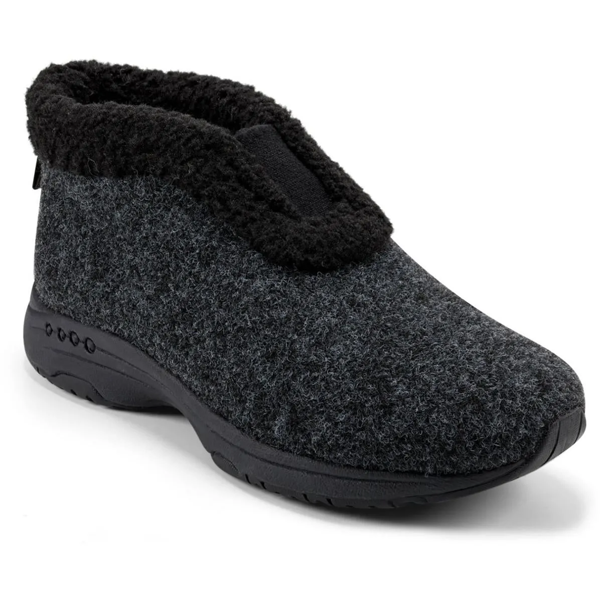 Easy Spirit Womens Treepose 2 Faux Fur Lined Bootie Slippers