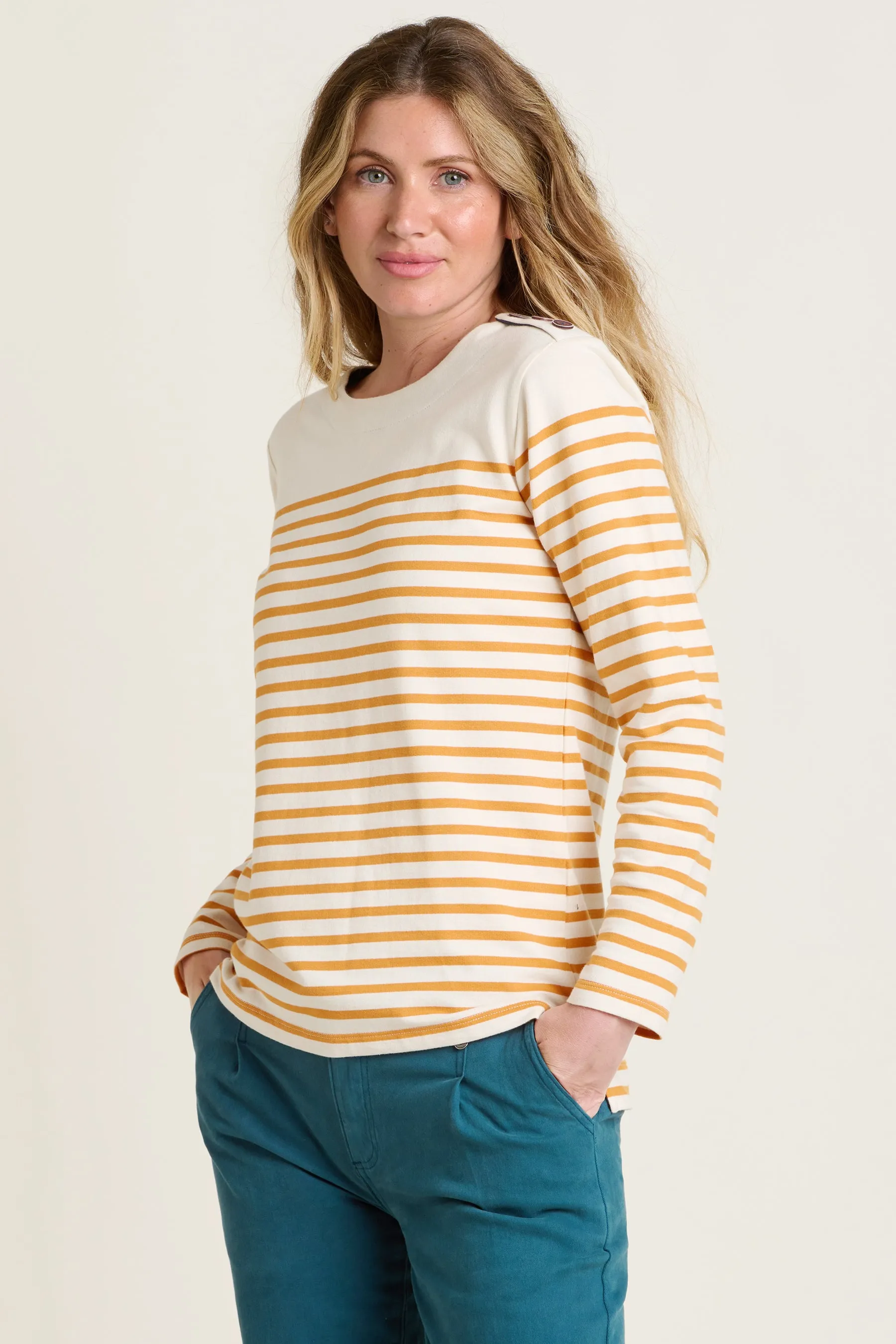 Engineered Stripe Bella Crew