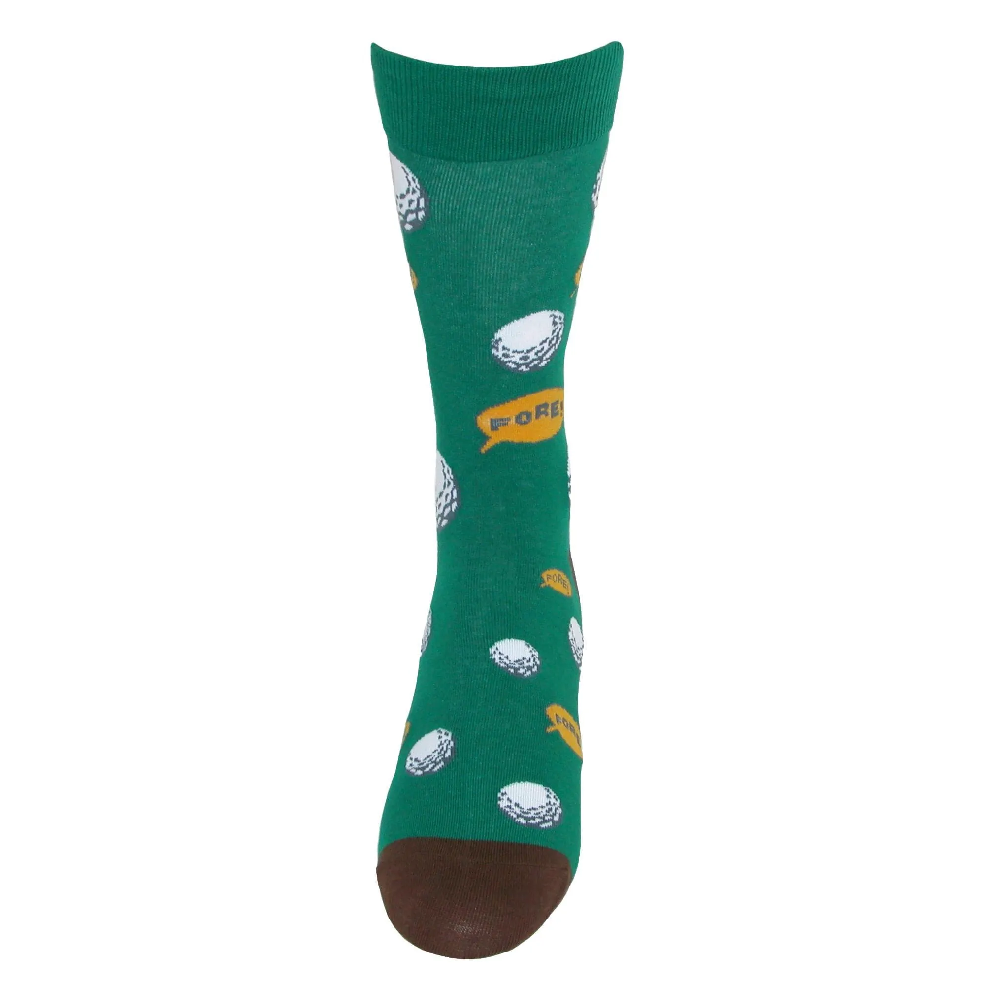 Fine Fit Men's Golf Theme Dress Socks