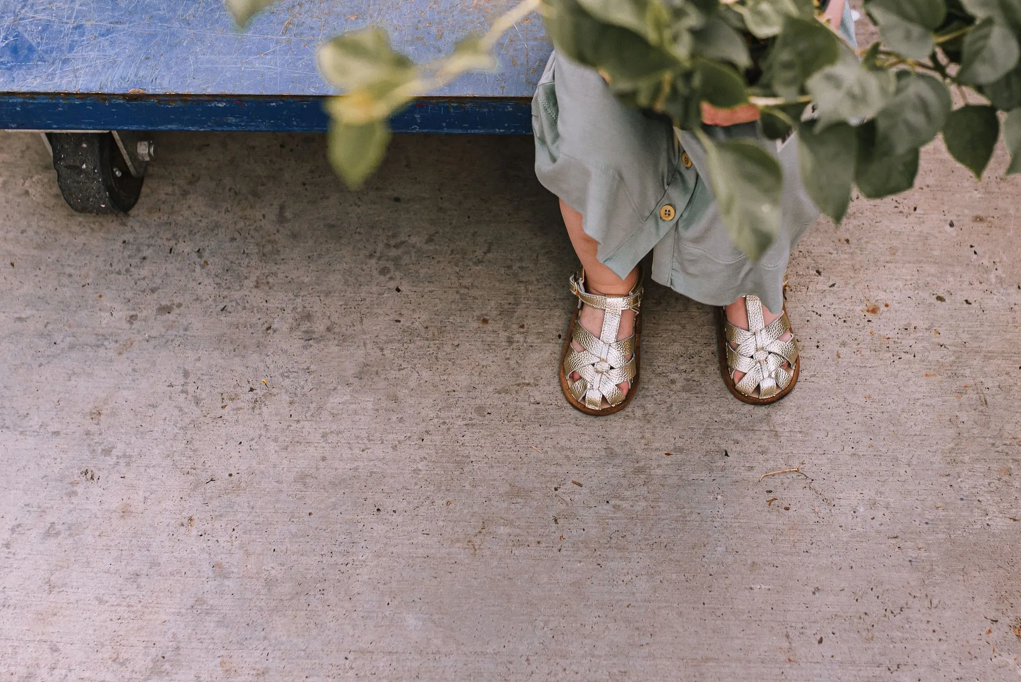 Gold Closed Toe Sandal