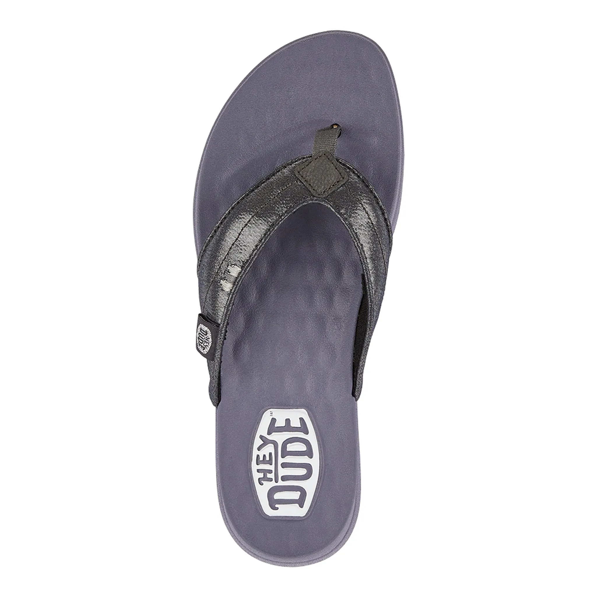 Hey Dude Women's Christi Flip Flop Black Shimmer