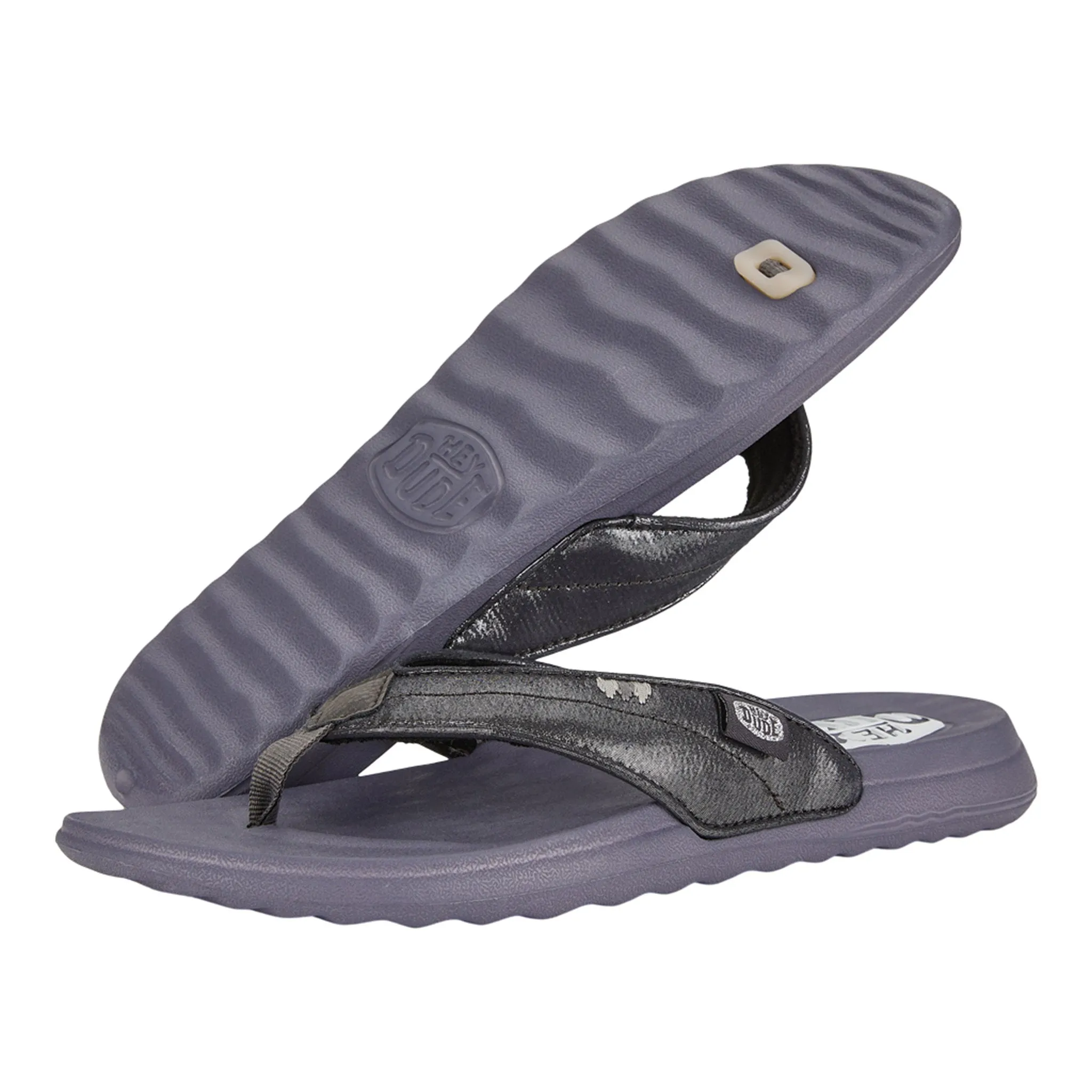 Hey Dude Women's Christi Flip Flop Black Shimmer