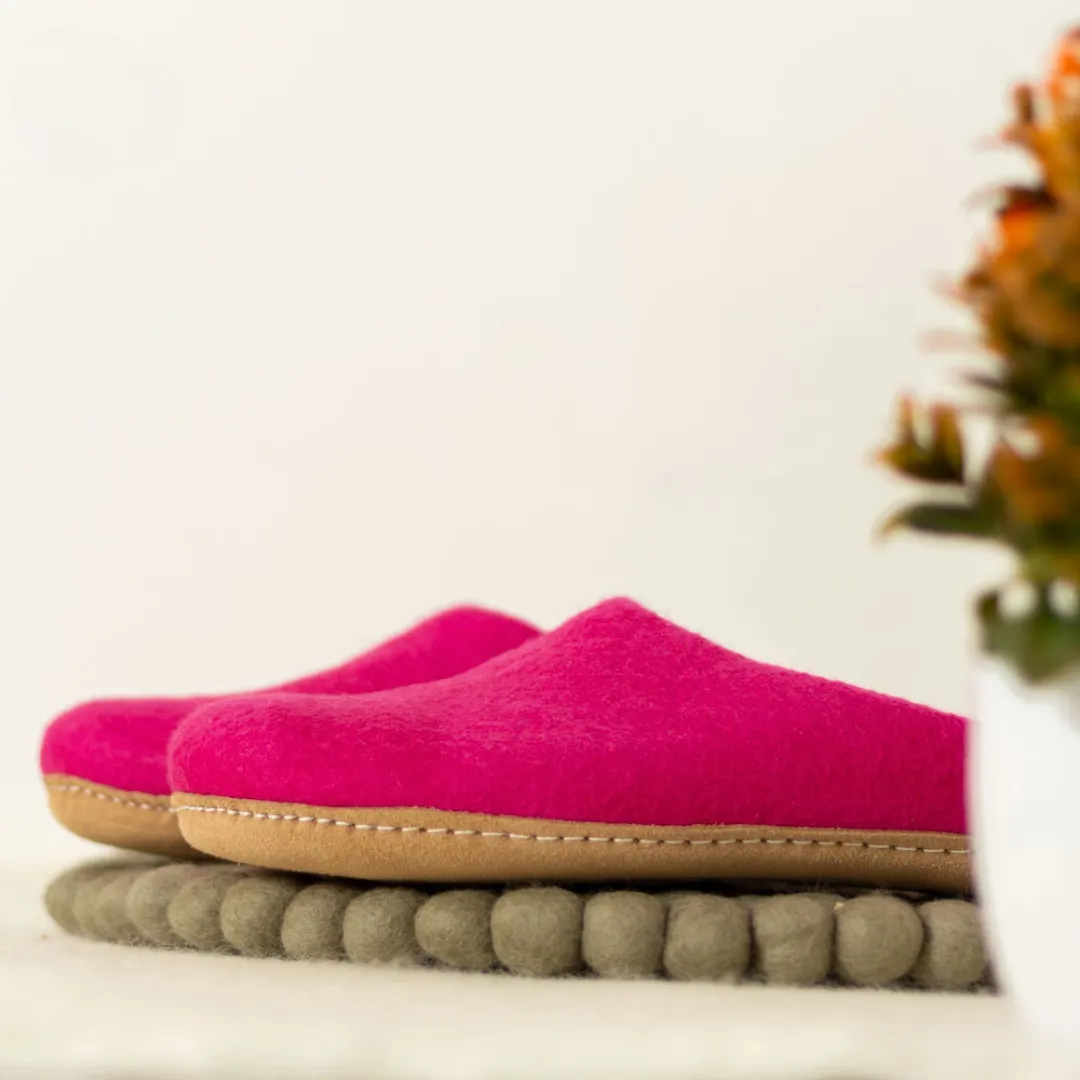 Hot Pink | Luxury Organic Merino Wool Slippers