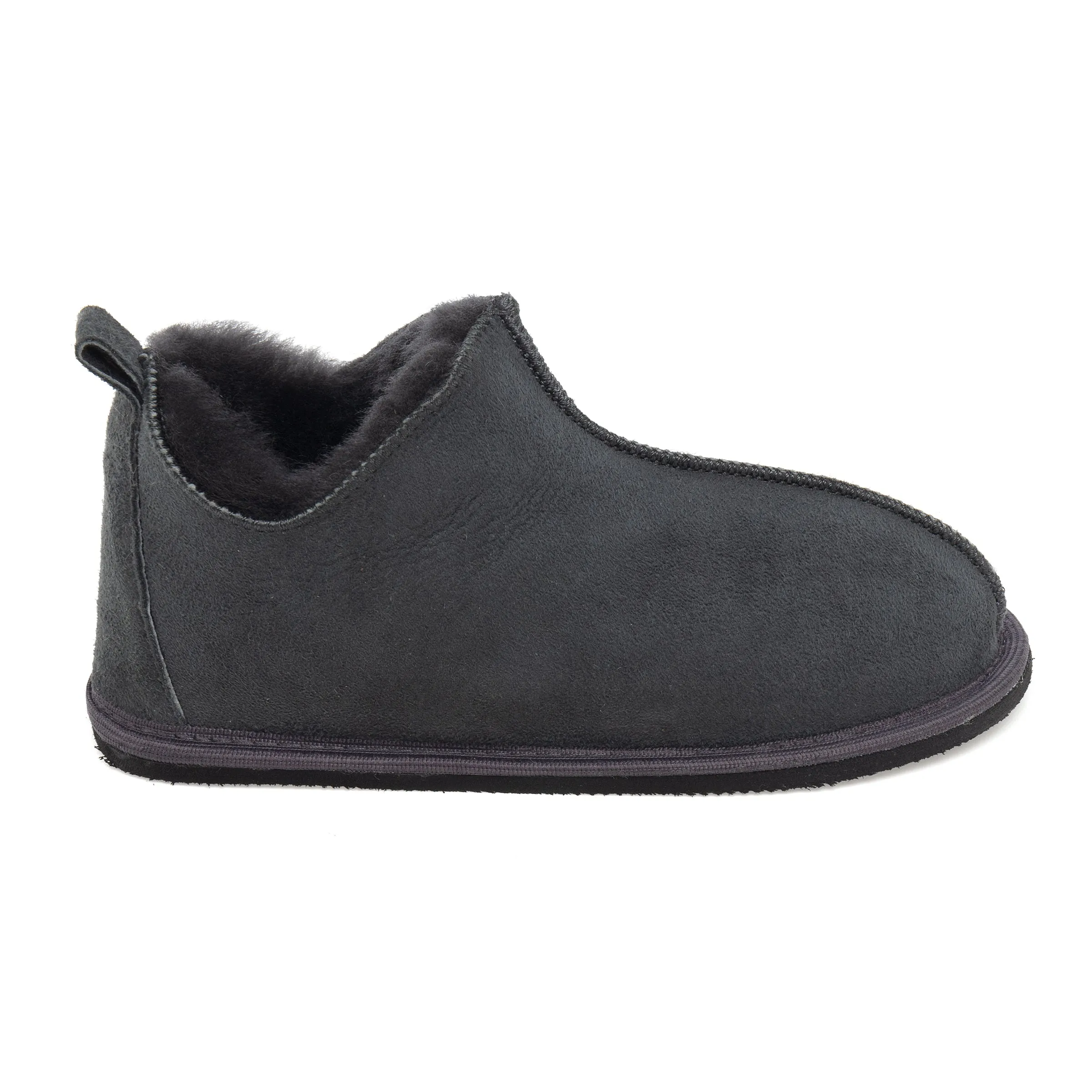 Kids Alpin Sheepskin Slippers - Graphite