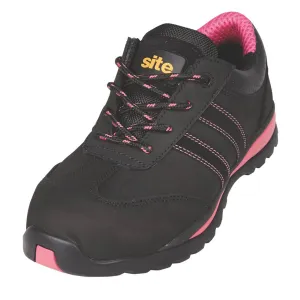 Ladies Safety Trainers Shoes Womens Flexible Steel Toe Lightweight Black Size 7