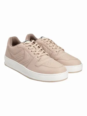 Men's Beige Solid Sneakers