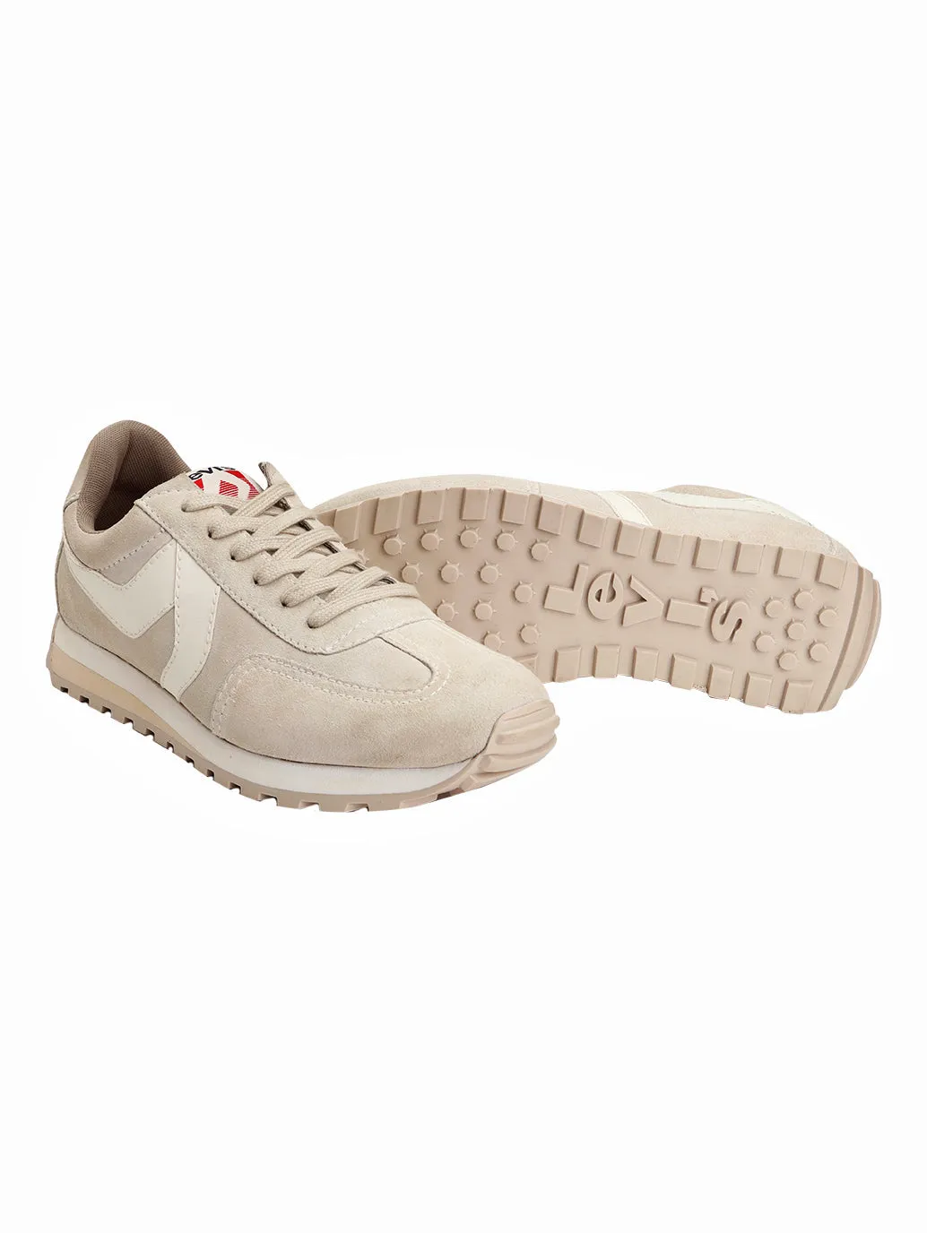 Men's Cream Colorblock Sneakers