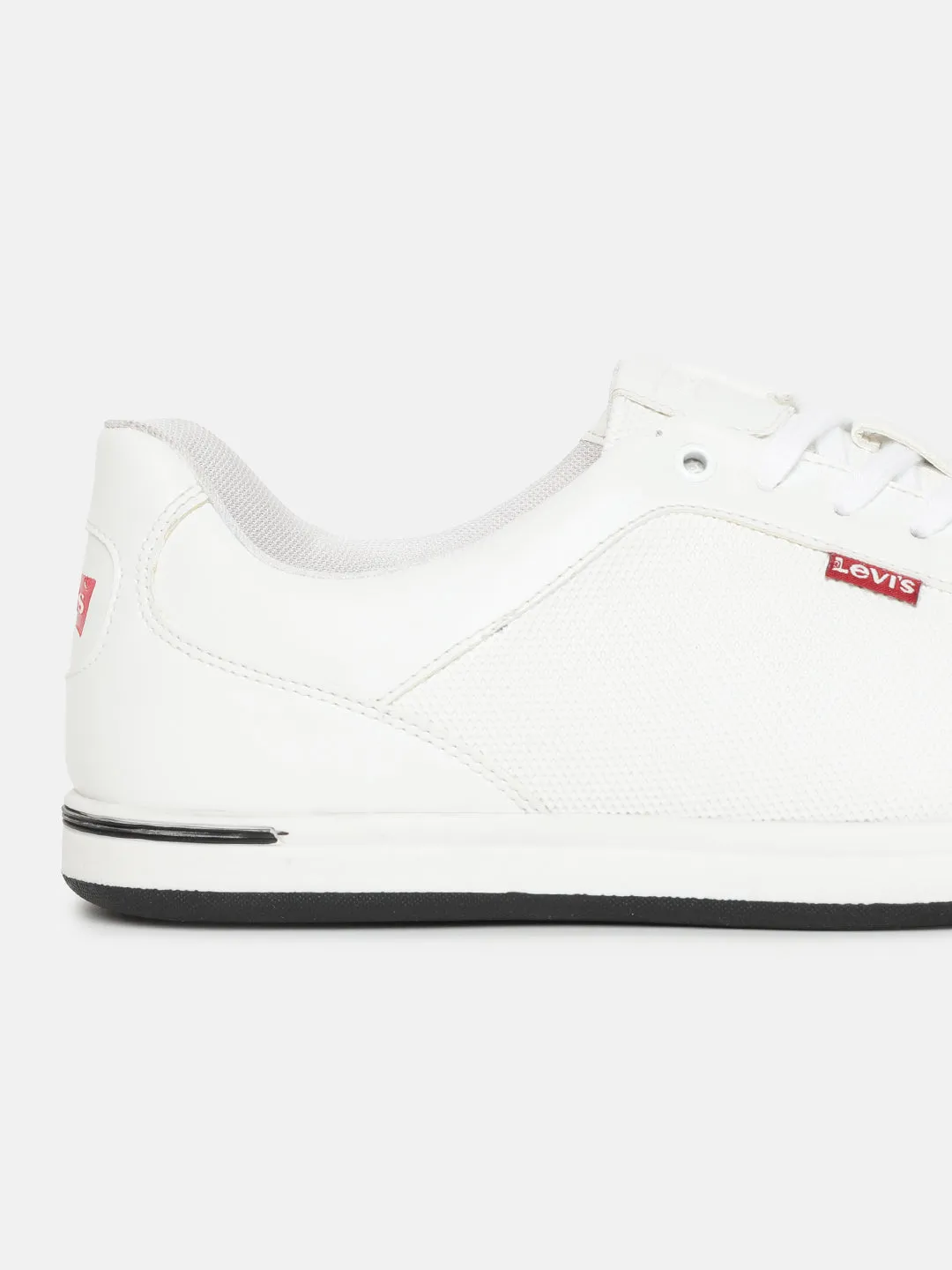 Men's White Solid Shoes