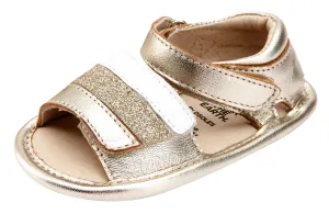 Old Soles Girl's 0035 Mini Jetsetter Walker Sandals - Gold/Snow/Glam Gold