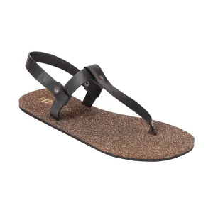 Paaduks Ara T-Strap Black Cork Sandals for Women