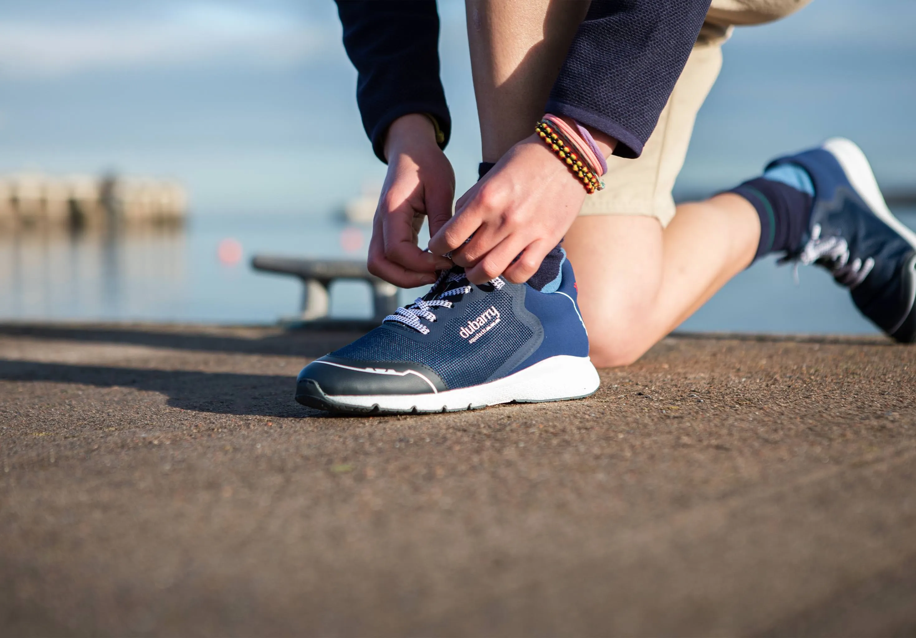 Palma Lightweight Laced Sneaker - Navy