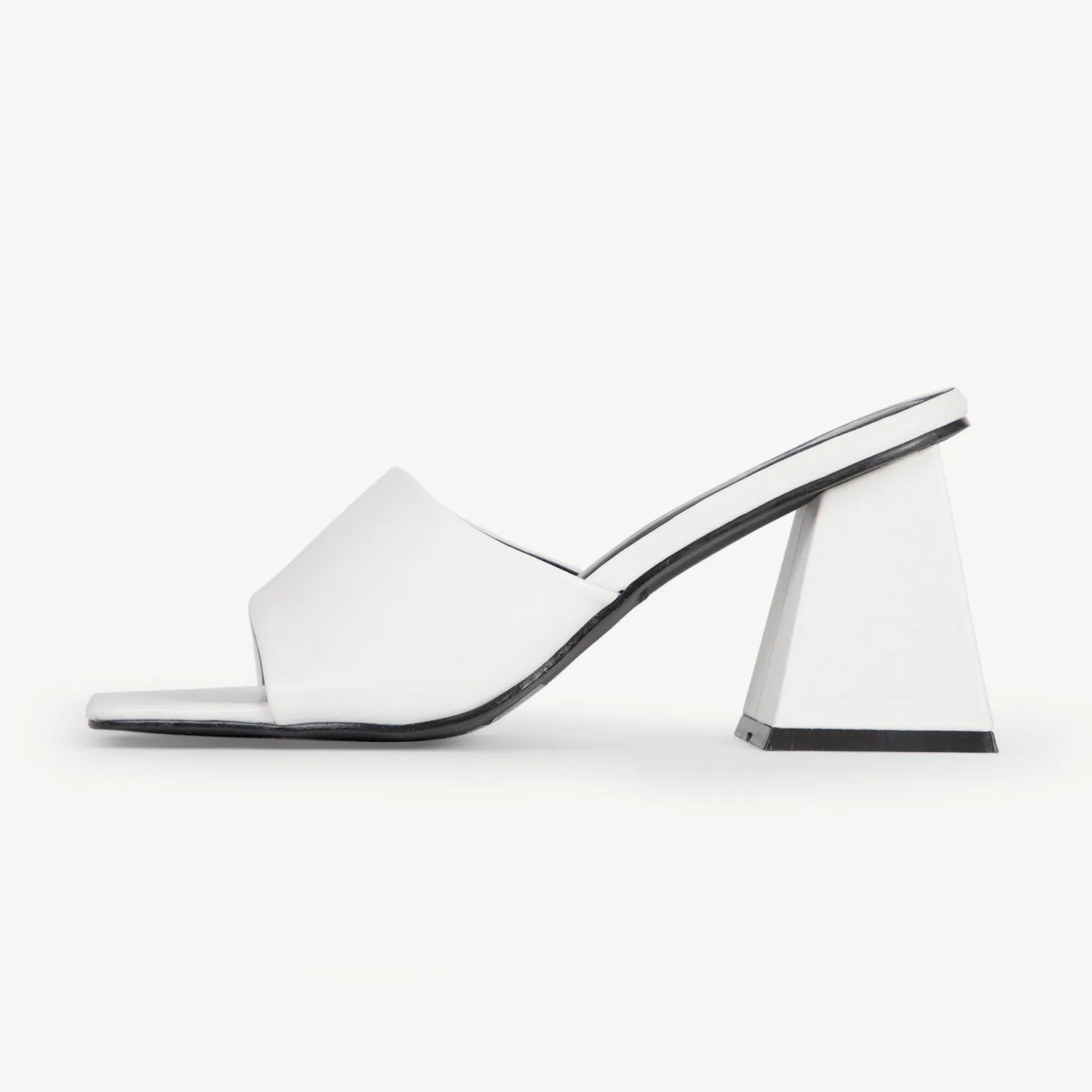 RAID Khloe Block Heeled Mule in White