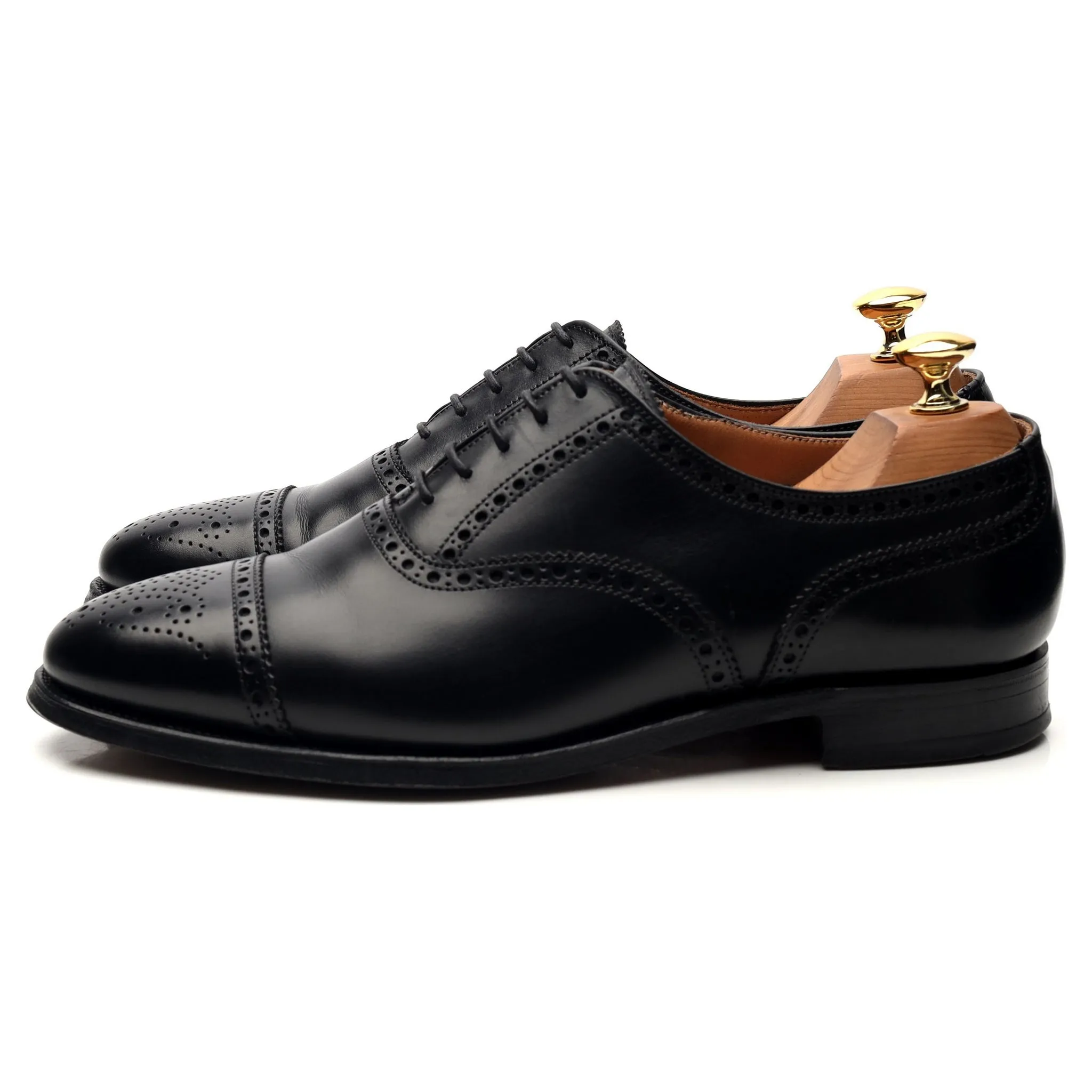 Shipton & Heneage 'Winchester' Black Leather Oxford Brogues UK 6.5 E