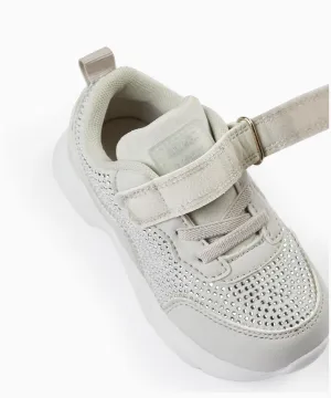 Trainers with Sparkles for Baby Girls 'ZY Superlight', Grey