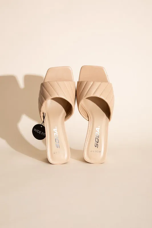 W-NINA Slide Mule Heels